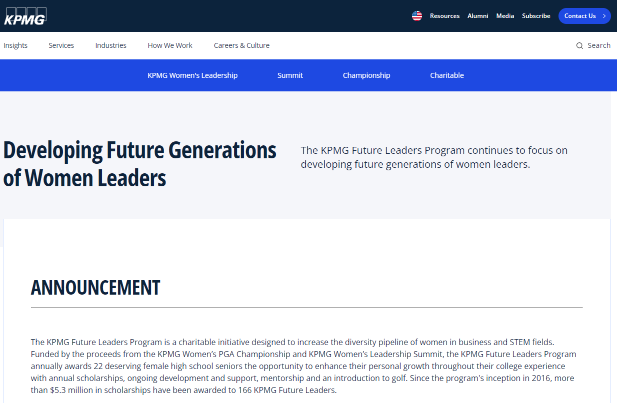 KPMG Future Leaders Scholarship