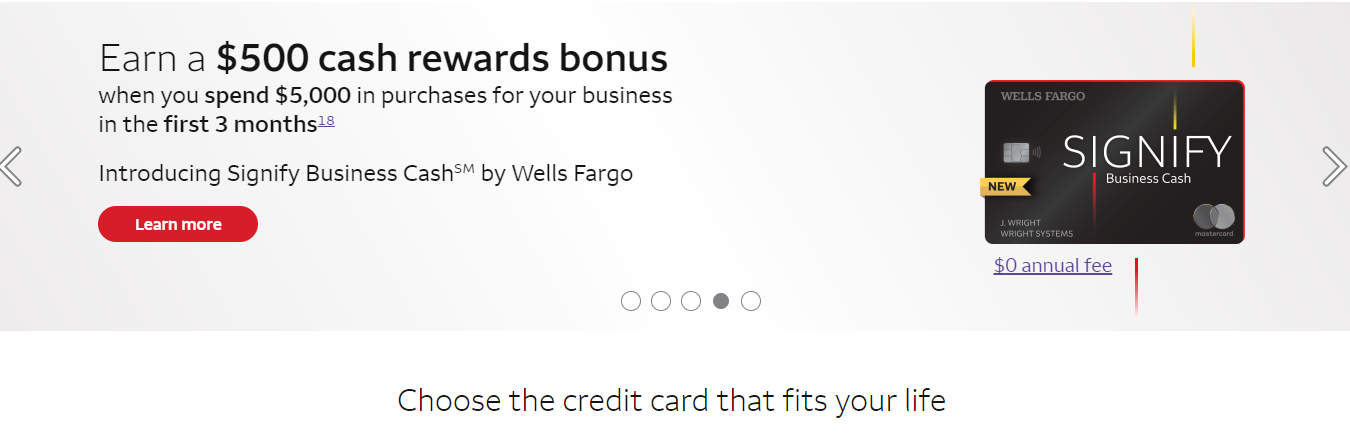 Wells Fargo Credit Card Business